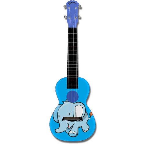 Kealoha "Blue Elephant" Design Concert Ukulele with Blue ABS Resin Body