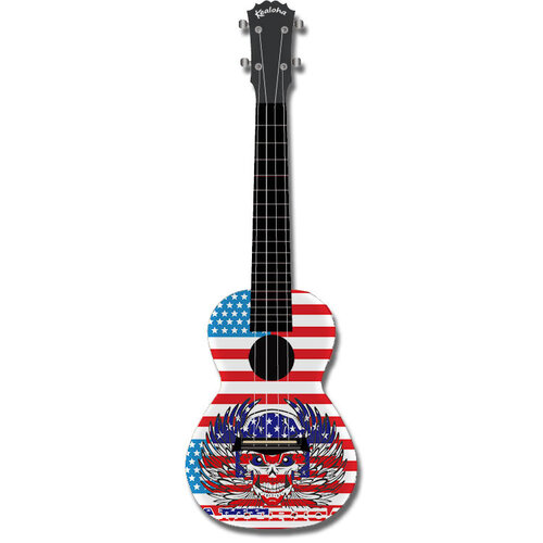 Kealoha "American Avenger" Design Concert Ukulele with Black ABS Resin Body