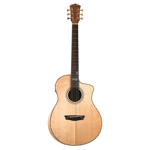 Washburn Bella Tono Allure Acoustic Guitar with Cutaway in Gloss Natural