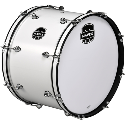 The Contender series was designed as a light weight and affordable option for light duty marching applications. Contender bass drums are available in 