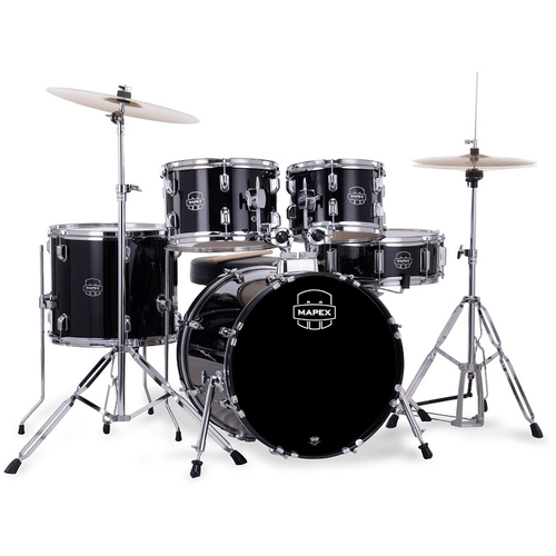 Mapex CM5044FTCDK Comet Series 5-Pce Drum Kit in Dark Black