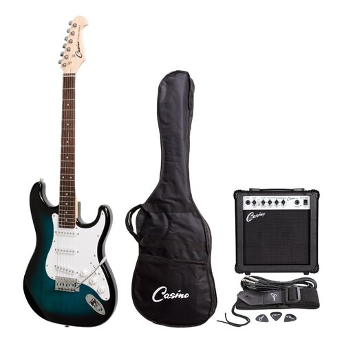 Casino ST-Style Electric Guitar and 15 Watt Amplifier Pack (Blue Sunburst)