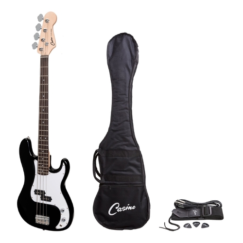 Casino '24 Series' Tune-Style Electric Bass Guitar Set (Black