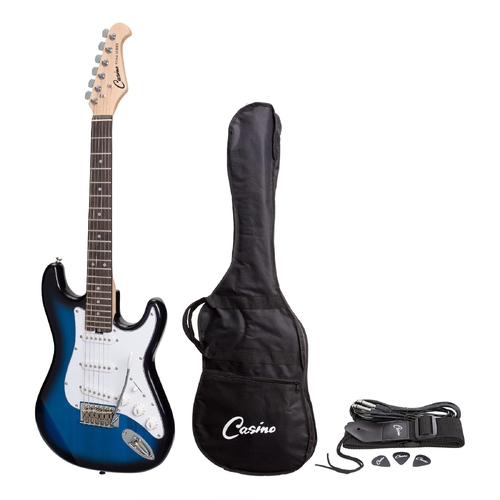 Casino ST-Style Short Scale Electric Guitar Set (Blueburst)