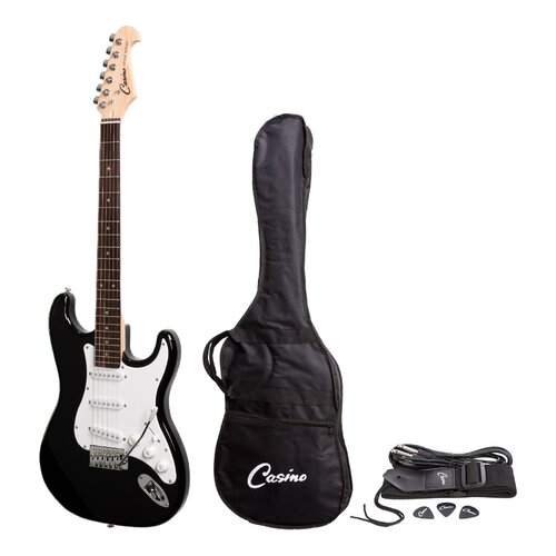 Casino ST-Style Electric Guitar Set (Black)