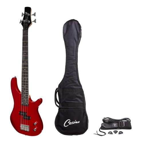 Casino '24 Series' Tune-Style Electric Bass Guitar Set (Black)