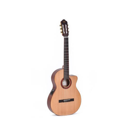 Sigma Classical Solid Cedar Top AC/EL Cutaway, Mahogany Back and Sides in Satin