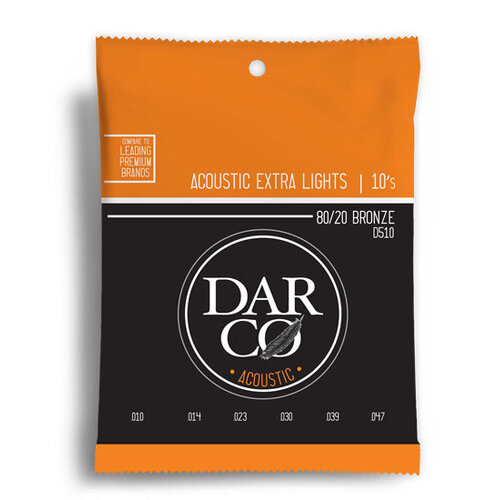 Darco Acoustic 80/20 Bronze Extra Light Guitar String Set (10-47)