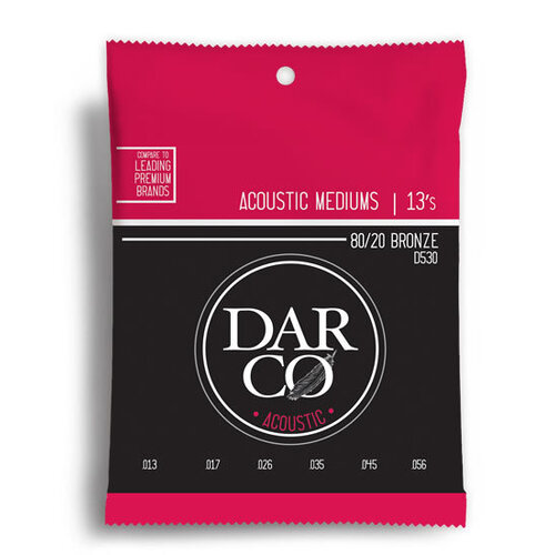 Darco Acoustic 80/20 Bronze Medium Guitar String Set (13-56)