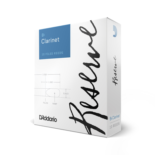 D'Addario Reserve Bb Clarinet Reeds, Strength 20, 10-pack