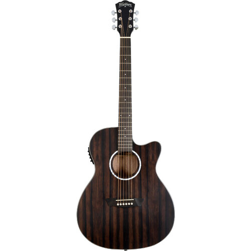 Washburn Deep Forest Ebony Ace Auditorium Acoustic Electric Guitar