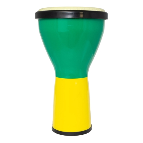 Drumfire 8" Synthetic Head Kids Djembe (Green/Yellow)