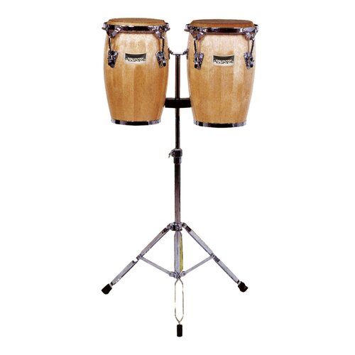 Drumfire 8" and 9" Conguitas with Stand (Natural Gloss)