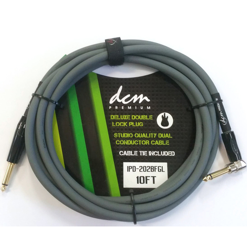 DCM 20FT Premium Right Angle to Straight Guitar Cable