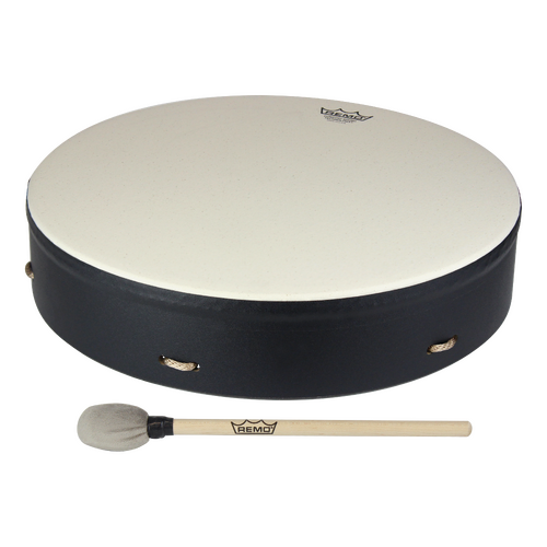 Remo Buffalo Drum Comfort Sound Technology Black, 16"