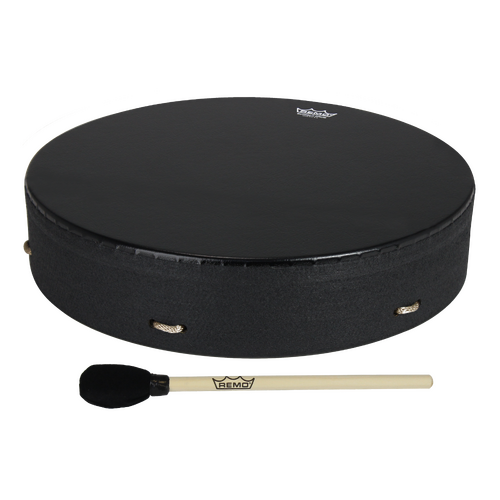 Remo Buffalo Drum Black Earth, 16"