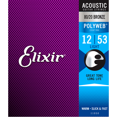 Elixir 11050 Polyweb 80/20  Light 12-53