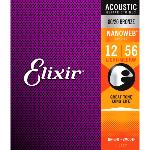 Elixir 11077 Nanoweb 80/20   Light-Med 12-56