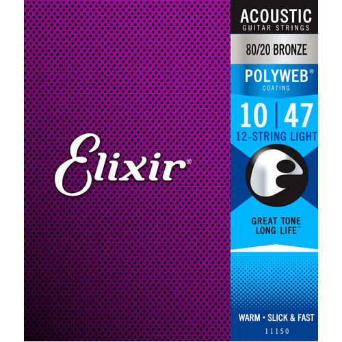 Elixir 11150 Polyweb 80/20  12 String Light 10-47