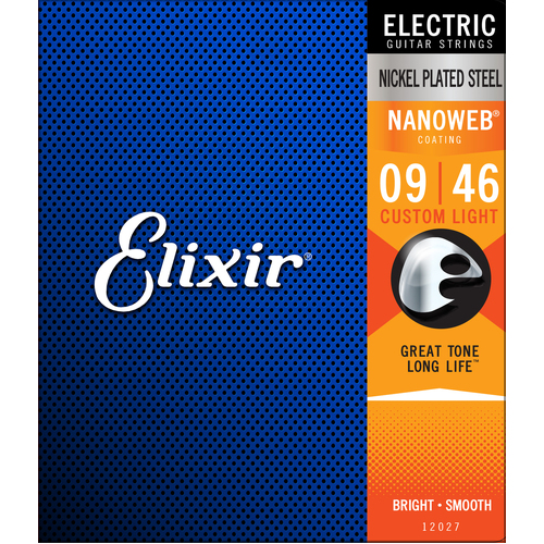 Elixir 12027 Nanoweb Electric  Custom Light 9-46