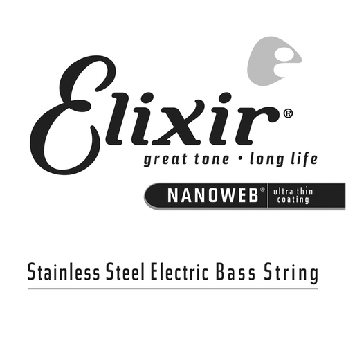 Elixir 13366 Nanoweb Single Stainless Steel Bass 065
