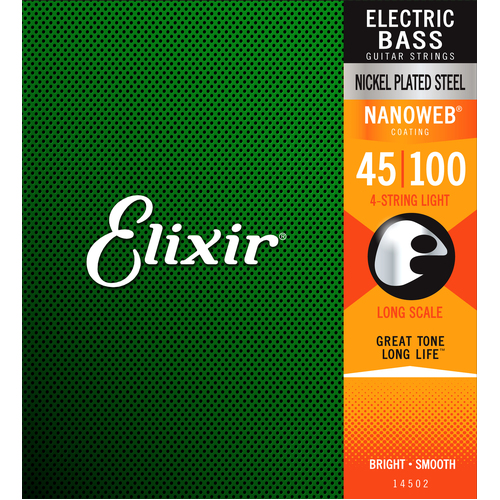 Elixir 14052 Nanoweb Bass Light 45-100