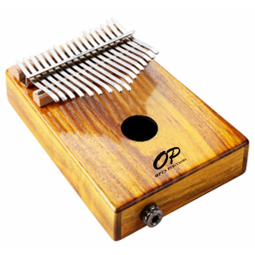 Opus Percussion 17-Key Koa Wood Kalimba with Pickup in Natural Gloss