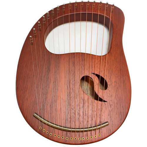 Opus 16-String Diatonic Wooden Lyre in Natural Finish