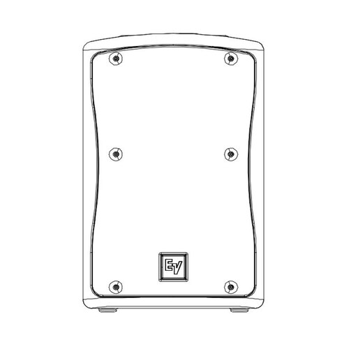 Loudspeaker 2-Way 12" LF 600W 60 x 60; Weatherized; Integral Stand Mount; White 600W 60 x 60; Weatherized; Integral Stand Mount; White