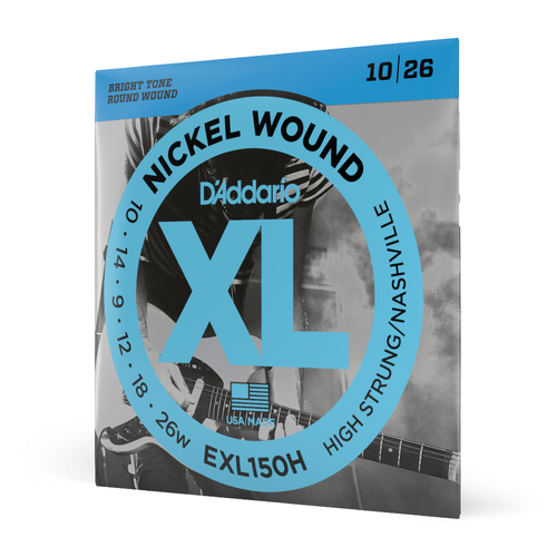 D'Addario EXL150H Nickel Wound Electric Guitar Strings, High-Strung/Nashville Tuning, 10-26