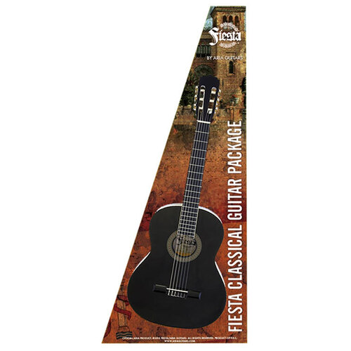 Aria Fiesta 1/2-Size Classical/Nylon String Guitar Pack in Black