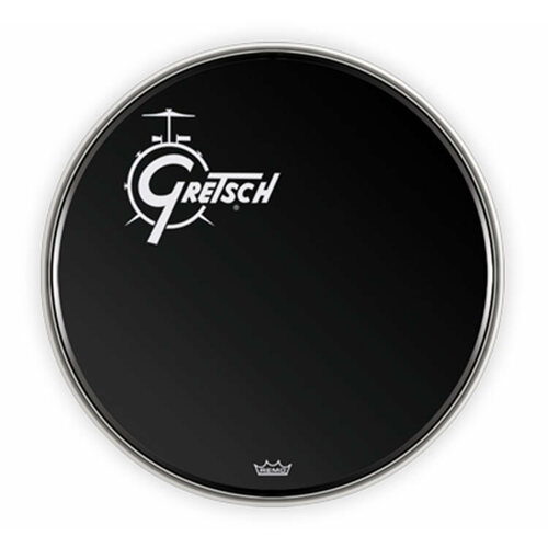 Gretsch 18" Bass Drum Head in Black with OfFSet Logo