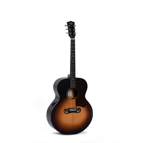 Sigma Grand Jumbo Solid Sitka Spruce Top, Mahogany Back and Sides in Sunburst Satin