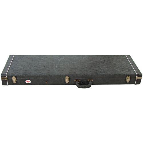 XTREME - Precision ® & Jazz Bass ® rectangular Heavy duty 5 ply crossgrain plywood covered in black croc vinyl .