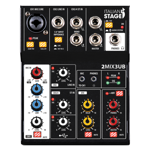 Italian Stage 2MIX3UB Stereo Mixer