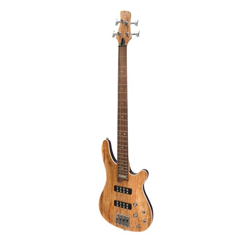 J&D Luthiers '20 Series' 4 String Contemporary Active Electric Bass Guitar (Natural Satin)