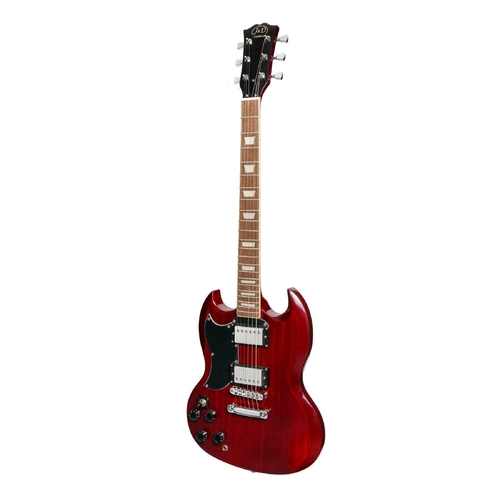 J&D Luthiers SG-Style Left Handed Electric Guitar (Cherry)