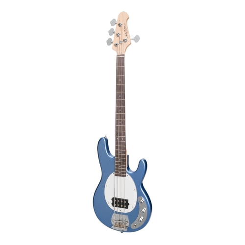 J&D Luthiers 4 String MM-Style Electric Bass Guitar (Metallic Blue)