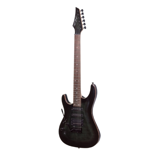 J&D Luthiers IE9 Contemporary Left Handed Electric Guitar (Transparent Black)