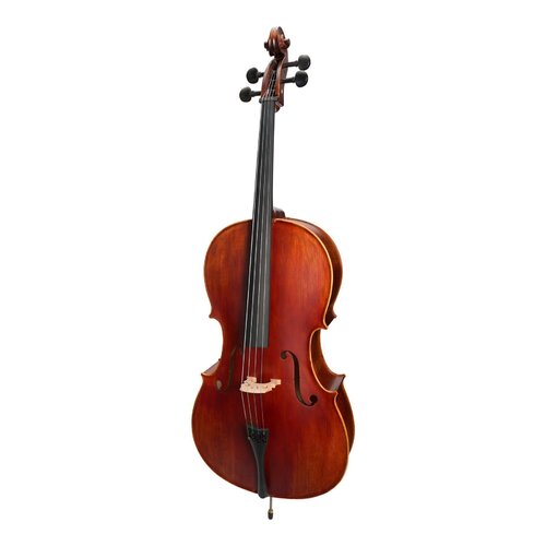 Steinhoff Full Size Solid Top Student Cello Set (Antique Finish)