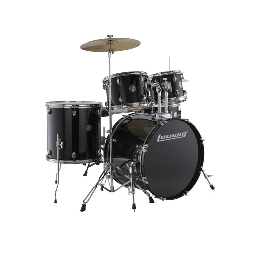 Ludwig Accent Drive 22" 5-pc Drum Outfit - Black