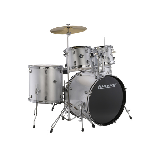 Ludwig Accent Drive 22" 5-pc Drum Outfit - Silver