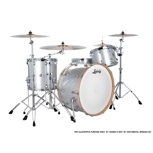 Ludwig Continental Pro Beat Plus Shell Pack - Silver Sparkle