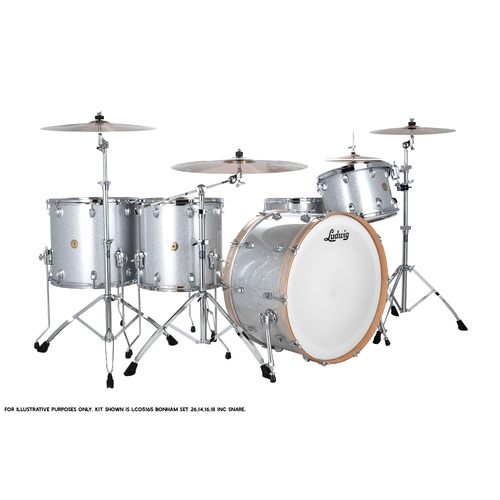 Ludwig Continental 1Up-2Down Plus Shell Pack - Silver Sparkle