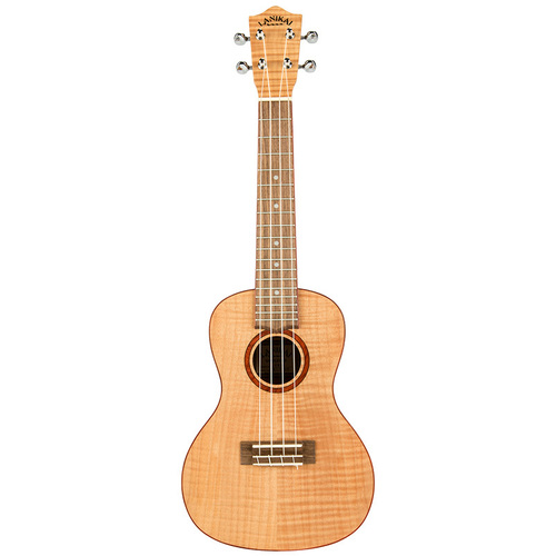 Lanikai Flamed Maple Series Concert Ukulele in Natural Satin Finish