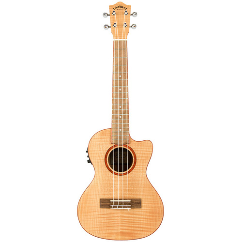 Lanikai Flamed Maple Series Tenor AC/EL Ukulele in Natural Satin Finish