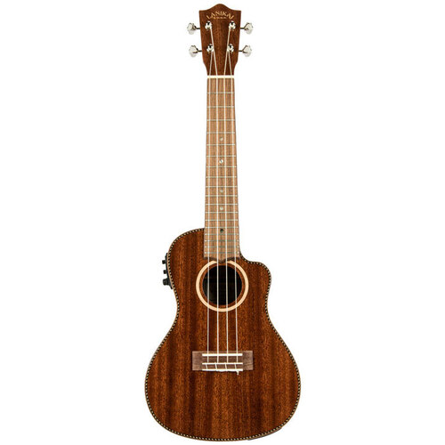 Lanikai Mahogany Series All Solid Concert AC/EL Ukulele in Natural Gloss Finish