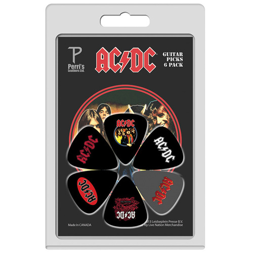 Perris 6-Pack AC/DC Licensed Guitar Picks Pack