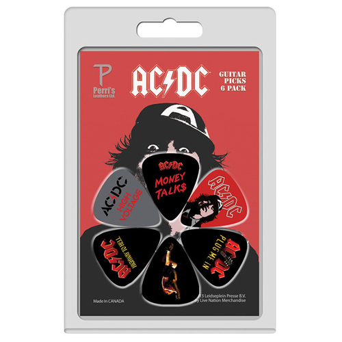 Perris 6-Pack AC/DC Licensed Guitar Picks Pack