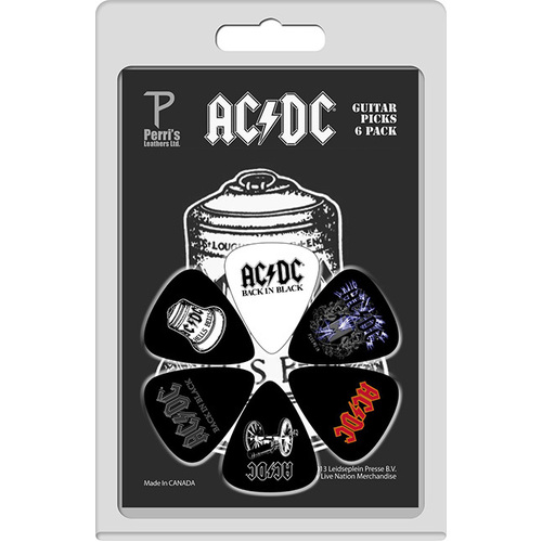 Perris 6-Pack AC/DC Licensed Guitar Picks Pack